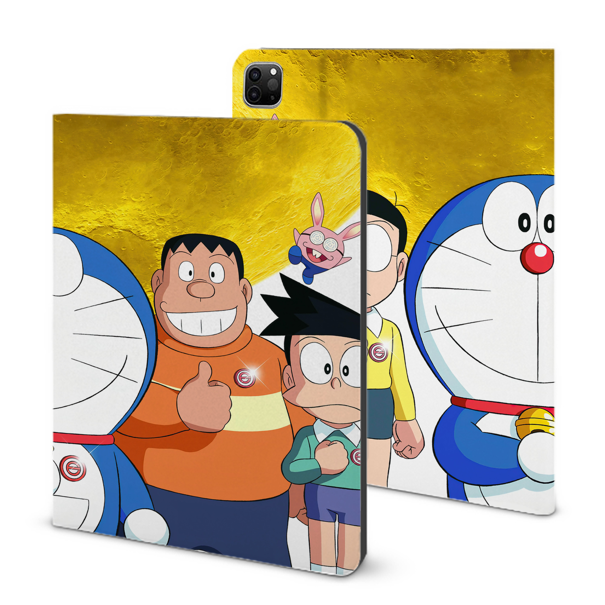（画像用） ドラえもん Doraemon IPad ケース ブック型 PUレザー TPU 耐衝撃 軽量 薄型 ペン収納なし 全面保護 IPad 各モデル対応